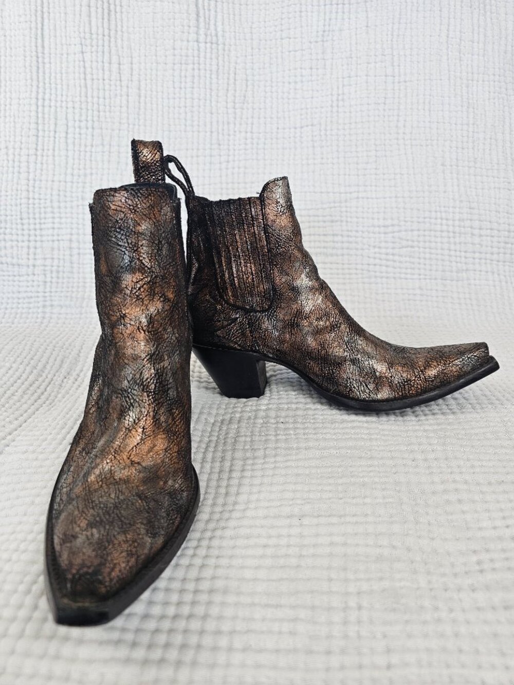 Old Gringo Shayana Shortie Boot | Metallic Bronze | Women's 8 | Like New - Picture 3 of 9